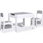 vidaXL stůl se 2 židlemi bílý – Zboží Dáma