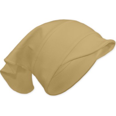 Dětský šátek s kšiltem béžová – Sleviste.cz