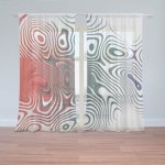 Sablio Záclony Dvoubarevná abstrakce: 2ks 150x250cm – Hledejceny.cz