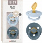 Bibs Colour anatomické dudlíky přírodní kaučuk 2ks Baby Blue / Petrol – Zboží Dáma