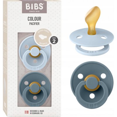 Bibs Colour anatomické dudlíky přírodní kaučuk 2ks Baby Blue / Petrol – Zboží Dáma