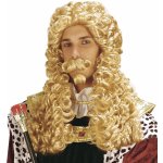 Královská dlouhá blond paruka s vousy historická – Zboží Mobilmania