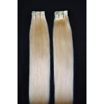 Tape-in, 45 cm, blond (613), 20 pásků, rovné, lidské vlasy