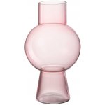 Růžová skleněná váza J-line Pimiba 31 cm – Hledejceny.cz