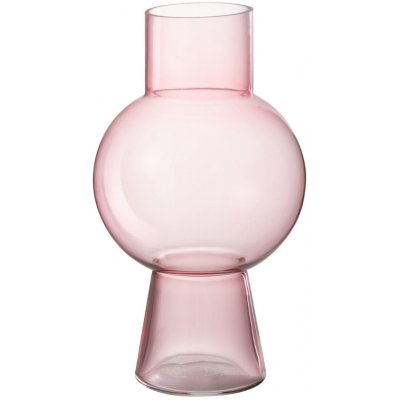 Růžová skleněná váza J-line Pimiba 31 cm – Hledejceny.cz