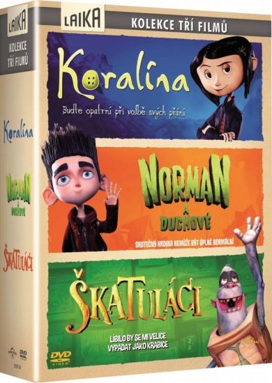Koralína, Norman a duchové, Škatuláci Kolekce DVD od 359 Kč - Heureka.cz