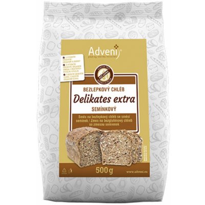 Adveni Medical Bezlepkový Delikates chléb se směsí semínek 0,5 kg – Zboží Dáma
