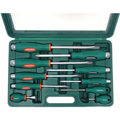 Sada úderových šroubováků, ploché a křížové, 10 kusů - JONNESWAY D70PP10S – Sleviste.cz