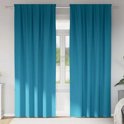ZÁVĚSY BLACKOUT S KOLEČKY 2 KS TYRKYSOVÉ 225X140CM – Hledejceny.cz