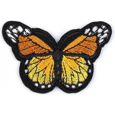 Nažehlovačka motýl, střední, 2 oranžovožlutá – Zboží Mobilmania