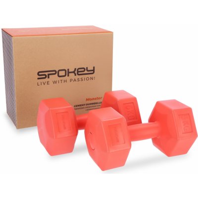 Spokey MONSTER III Sada šestihranných činek 2x 5 kg