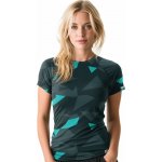 nanosilver Dámský e-bike dres se stříbrem BLOCKS tyrkysová – Zboží Mobilmania