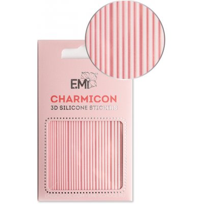 E.Mi Charmicon 3D Silicone Stickers 163 Lines White samolepka – Zboží Dáma