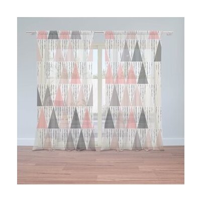 Sablio Záclony Tříbarevné jehlany: 2ks 150x250cm – Hledejceny.cz