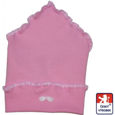 Bavlněný elastický šátek s volánkem Dětský svět sv.růžový