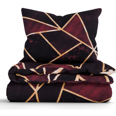 MKLuzkoviny.cz bavlna povlečení Renforcé Marco vínové 140x200 70x90 – Zboží Dáma