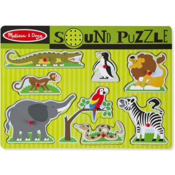 Melissa & Doug puzzle s úchyty a zvukem zvířat ze ZOO