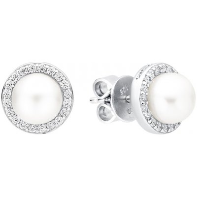 Gaura Pearls stříbrné náušnice s bílou perlou Armonda SK21483E/W bíla