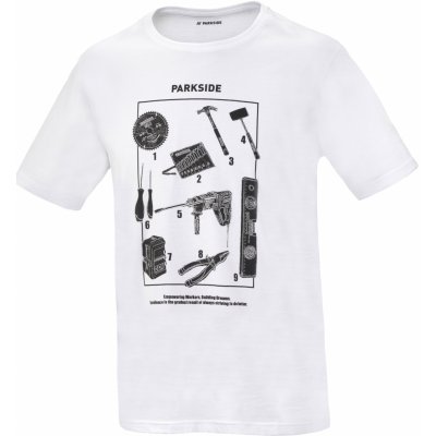 Parkside pánské triko s BIO bavlnou bílá – Zboží Dáma