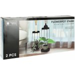 Kinekus Stojan na květináče kov černý KIN64303732 2 ks – Zboží Dáma