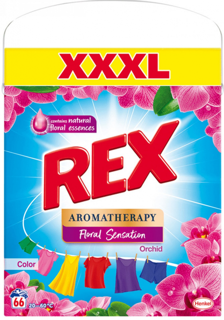 Rex prací prášek Aromatherapy Orchid Color 66 PD 3,96 kg