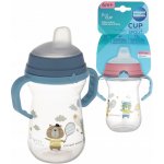 Canpol hrníček se silikon náustkem 250ml FirstCup Bonjour Paris Modrá – Zboží Dáma