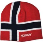 Pletená NORWAY s norskou vlajkou červená – Zboží Mobilmania