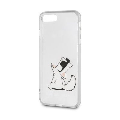 Pouzdro Karl Lagerfeld Fun Choupette No Rope Hard Apple iPhone 8 čiré – Zboží Mobilmania
