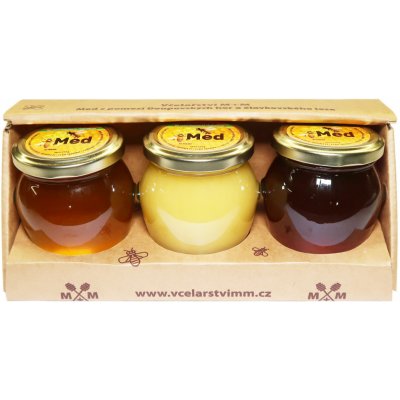 Včelařství M+M Tři druhy medu 3 x 250 g – Hledejceny.cz