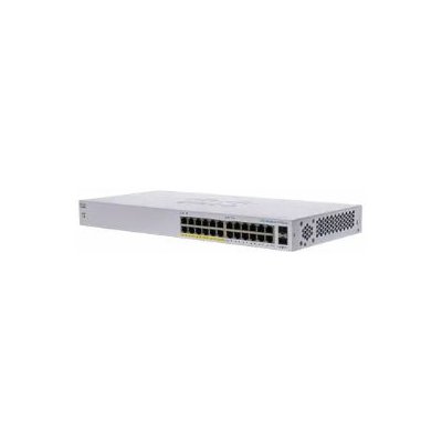 Cisco CBS110-24PP Cisco switch CBS110-24PP (24xGbE, 2xGbE/SFP combo, 12xPoE+, 100W, fanless) – Zboží Mobilmania