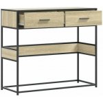 NoBi SEAFORD dřevo, kov, dub sonoma černá – Zboží Dáma