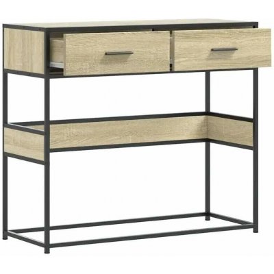 NoBi SEAFORD dřevo, kov, dub sonoma černá – Zboží Dáma