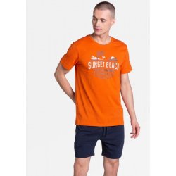 Henderson 38867 Led pánské pyžamo krátké oranžové