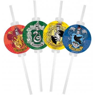 GoDan EKO papírová brčka Harry Potter Bradavické koleje 4 ks – Zboží Dáma