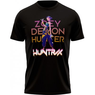 K-Pop Demon Hunters dětské tričko Zoey černá – Zboží Dáma