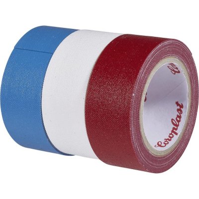 Coroplast páska se skelným vláknem 2,5 m x 19 mm modrá červená bílá