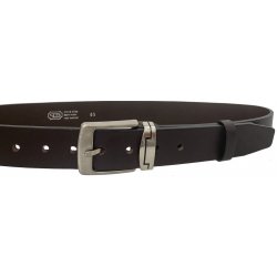 Penny Belts pánský kožený opasek 58 tmavě hnědý průvlek