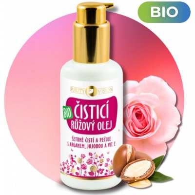 Purity Vision BIO Růžový čistící olej s Arganem, Jojobou a Vit.E 100 ml – Zboží Dáma