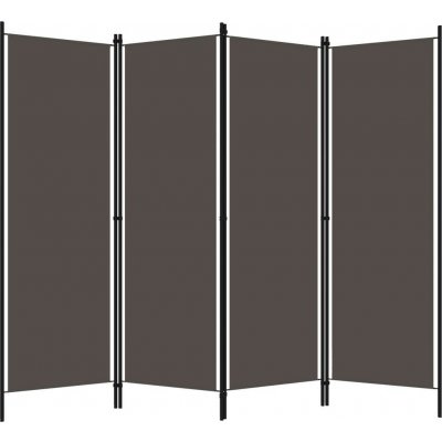 vidaXL 4dílný pokojový dělič antracit 200 x 180 cm – Zboží Dáma