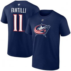 Fanatics tričko Adam Fantilli #11 Columbus Blue Jackets Authentic Stack Name & Number
