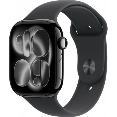 Apple Watch Series 11 GPS 46mm Jet Black Aluminium Case with Black Sport Band M/L MEUX4WF/A – Zboží Živě