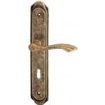 AC-T SERVIS Dveřní klika RUSTIK patina bronz - oválné štítové kování 72 mm BB - obyčejný klíč – Hledejceny.cz