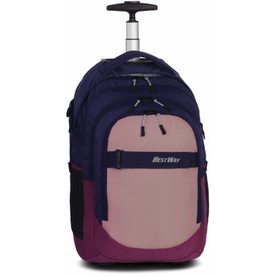 BestWay Evolution Roller batoh na kolečkách 21 l modro růžová – Zboží Mobilmania