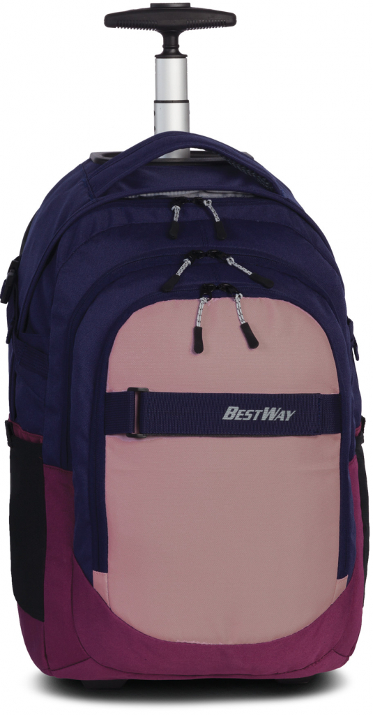 BestWay Evolution Roller batoh na kolečkách 21 l modro růžová