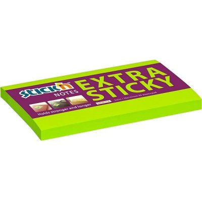 Bloček samol. Stick´n Extra Sticky 76 x 127 mm, 90 lístků, zelený – Zboží Dáma
