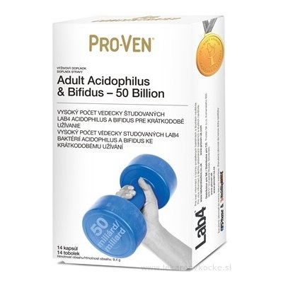 Pro-Ven Adult Acidophilus & Bifidus 50 Billion 14 kapslí – Hledejceny.cz