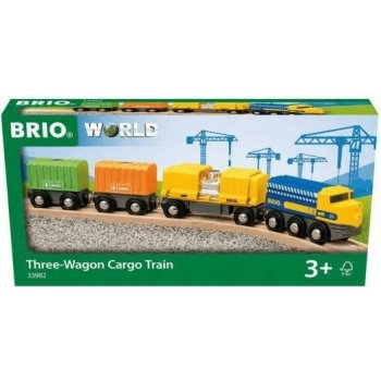 Brio World Nákladní vlak se třemi vagony