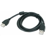 Gembird CCF-USB2-AMAF-6 Kabel USB 2.0 A-A prodlužovací 1,8m Premium (černý, ferit, zlacené kontakty) – Zboží Mobilmania