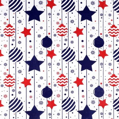 Pro Háčkování Bavlněná látka vánoční ozdoby červené a modré – Zboží Mobilmania