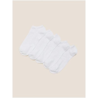 Marks & Spencer Sada pěti párů dámských ponožek v bílé